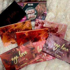 8 Sephora Eye love, Bloom palettes.
